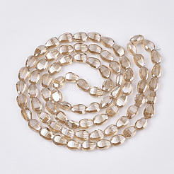 Electroplate Transparent Glass Beads Strands&nbsp;EGLA-T020-05B