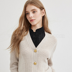 2Pcs 2 Colors Cotton Chiffon Detachable Shirt Collar&nbsp;AJEW-WR0004-22