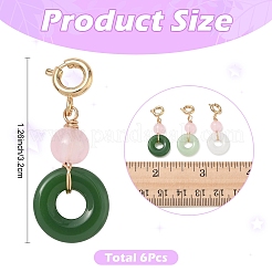 6Pcs 3 Styles Glass Pendant Decorations&nbsp;HJEW-YW00552