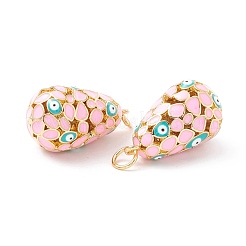 Rack Plating Brass Enamel Pendants&nbsp;KK-B053-01G
