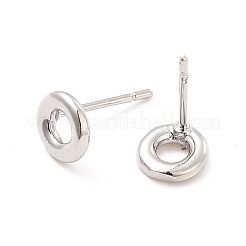 Brass Hollow Out Initial Letter Stud Earrings&nbsp;EJEW-A044-01P-O
