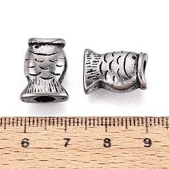 304 Stainless Steel European Style Large Hole Beads&nbsp;STAS-T072-107AS