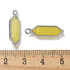 Natural Korean Jade Faceted Double Terminal Pointed Pendants&nbsp;G-G181-05P-03
