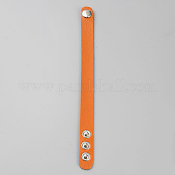 Imitation Leather Simple Plain Cord Bracelet with Buckles&nbsp;BJEW-TAC0010-01A-08