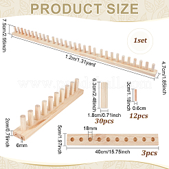Rectangle Wood Knitting Looms&nbsp;TOOL-WH0155-267B