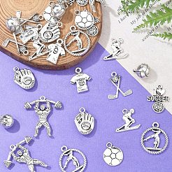 30Pcs 10 Styles Tibetan Style Zinc Alloy Pendants&nbsp;FIND-YW0006-56