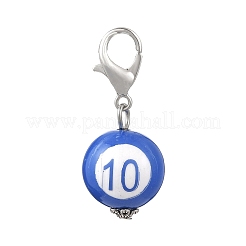 Opaque Acrylic Billiards Pendant Decoration&nbsp;HJEW-JM04412-02