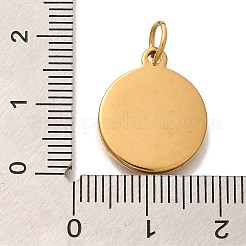 PVD Vacuum Plating 304 Stainless Steel Enamel Pendants&nbsp;STAS-U035-38G