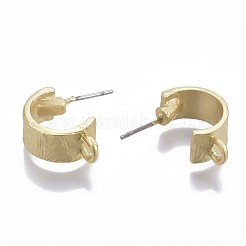 Smooth Surface Alloy Stud Earring Findings&nbsp;X-PALLOY-T064-19MG