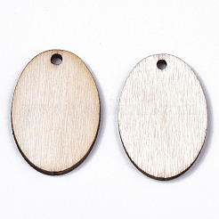 Unfinished Natural Poplar Wood Pendants&nbsp;WOOD-S045-111