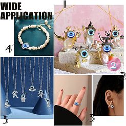 202Pcs Resin Evil Eye Cabochons&nbsp;CRES-NB0001-23