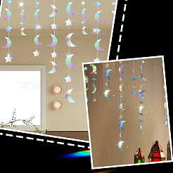 Iridescent Paper Glitter Garland&nbsp;HJEW-WH20003-10B