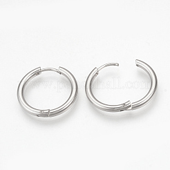Tarnish Resistant 201 Stainless Steel Huggie Hoop Earrings&nbsp;MAK-R021-17mm