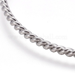 Adjustable Twisted Stainless Steel Expandable Bangle Making&nbsp;BJEW-XCP0002-09P