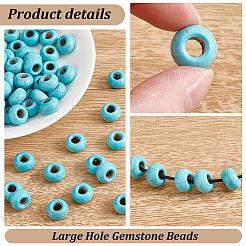 100Pcs Dyed Synthetic Turquoise European Beads&nbsp;SPDL-PH0001-03