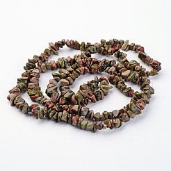 Natural Unakite Chips Beads Strands&nbsp;LS-F020