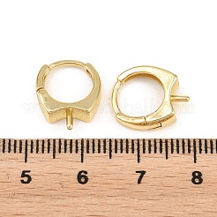 Brass Hoop Earring Findings&nbsp;KK-H292-08G