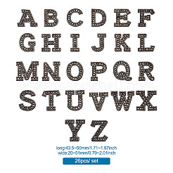 Alphabet Resin Rhinestone Patches&nbsp;DIY-TAC0005-45H