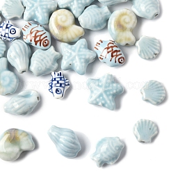 Glazed Porcelain Beads Strands&nbsp;PORC-FS0001-13