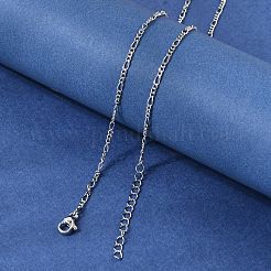 Brass Figaro Chain Necklaces for Women&nbsp;NJEW-B157-02P