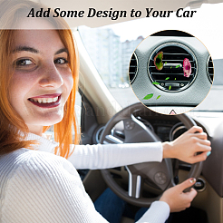 6Pcs 6 Styles Natural Agate Car Air Vent Clips&nbsp;HJEW-OC00061