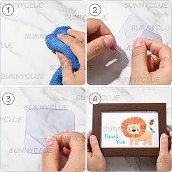 40Pcs Square Transparent Silicone Double-sided Tape&nbsp;DIY-SC0031-07