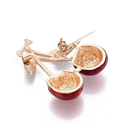 Cherry Alloy Enamel Lapel Pins for Backpack Clothes&nbsp;JEWB-N009-01KCG