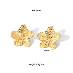 304 Stainless Steel Flower Stud Earring for Women&nbsp;VX4751-2