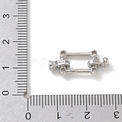 925 Sterling Silver Micro Pave Clear Cubic Zirconia Fold Over Clasps&nbsp;SE-CBAF1B0-04P