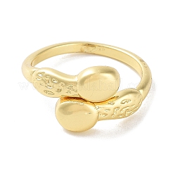 Brass Open Cuff Rings for Women&nbsp;RJEW-E292-20G