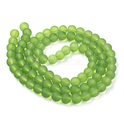 Baking Paint Transparent Glass Bead Strands&nbsp;GLAA-S031-4mm-34