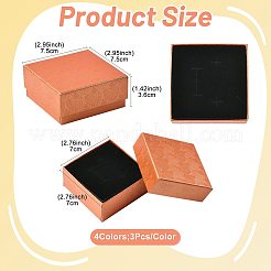 12Pcs 4 Colors Paper Jewelry Set Boxes&nbsp;CON-FS0001-24