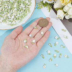 300Pcs 6 Styles Luminous Opaque Epoxy Resin Decoden Cabochons&nbsp;CRES-DR0001-03