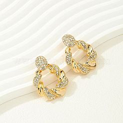 Alloy Crystal Rhinestone Dangle Stud Earrings&nbsp;FS-WG563E4-01