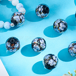 10Pcs Handmade Inner Flower Lampwork Beads&nbsp;LAMP-PA0001-02A