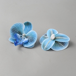 PU Leather Flower Shoe Buckle Clips&nbsp;DIY-WH0816-033E