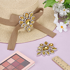 2Pcs Glass Rhinestone Cabochons&nbsp;RGLA-FG0001-28S-05