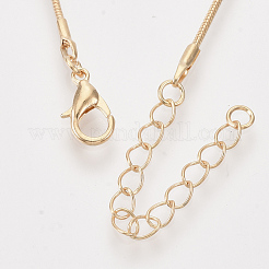 Brass Snake Chain Necklaces&nbsp;X-MAK-T006-11A-KC