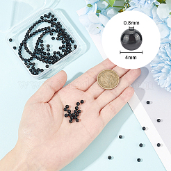 2 Strands Natural Black Onyx Beads Strands&nbsp;G-GO0001-15B