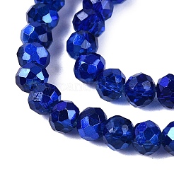 Transparent Electroplate Glass Beads Strands&nbsp;EGLA-Q131-01A