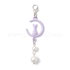 Moon with Cat Alloy Pendant Decorations&nbsp;HJEW-JM04200