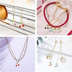 32Pcs 8 Colors Alloy Rhinestone Pendants&nbsp;ALRI-CJ0001-07