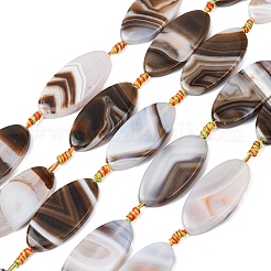 Natural Banded Agate Beads Strands&nbsp;G-F825-A01-01C