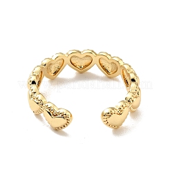 Heart Wrap Open Cuff Ring&nbsp;RJEW-G251-10G