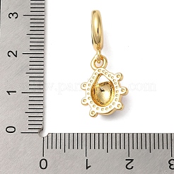 Rack Plating Brass FireBrick Enamel European Dangle Charms&nbsp;KK-P279-39G