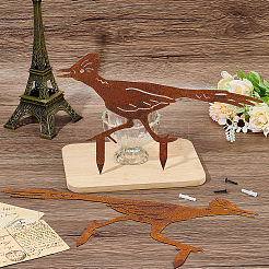 Rusted Iron Bird Sculptures Garden Stakes&nbsp;AJEW-WH20141-13C