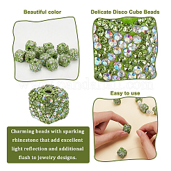 10Pcs Rhinestone Clay Pave Glass Beads&nbsp;FIND-OC0003-18