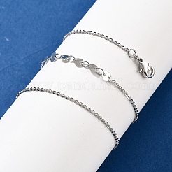 Brass Cable & Flat Sequin Chains Necklaces for Women&nbsp;NJEW-D302-44P