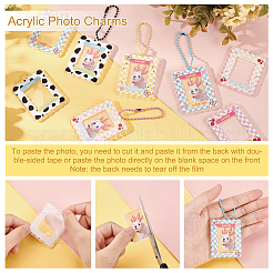 20Pcs 5 Style Acrylic Photocard Sleeve Keychain&nbsp;DIY-PH0008-09