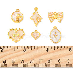 24Pcs 6 Styles Alloy Enamel Pendants&nbsp;ENAM-FS0002-65G